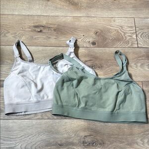 Tan and Green Nursing Bras